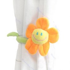 Smile Face Sunflower Plush Curtain Clip Clasps		