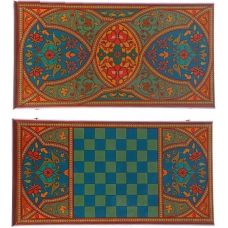 Backgammon - Checkers large wooden "Persian"