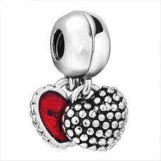 Silver Bead Charm European Silver With Mother And Son